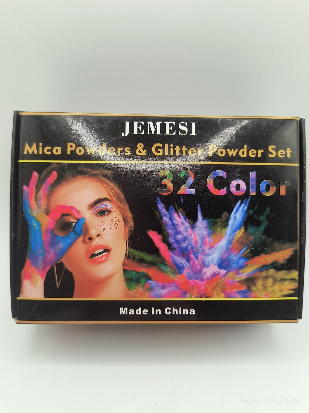 JEMESI Mica Powders & Glitter Powder Set - Multicolor (32 Color) Sealed